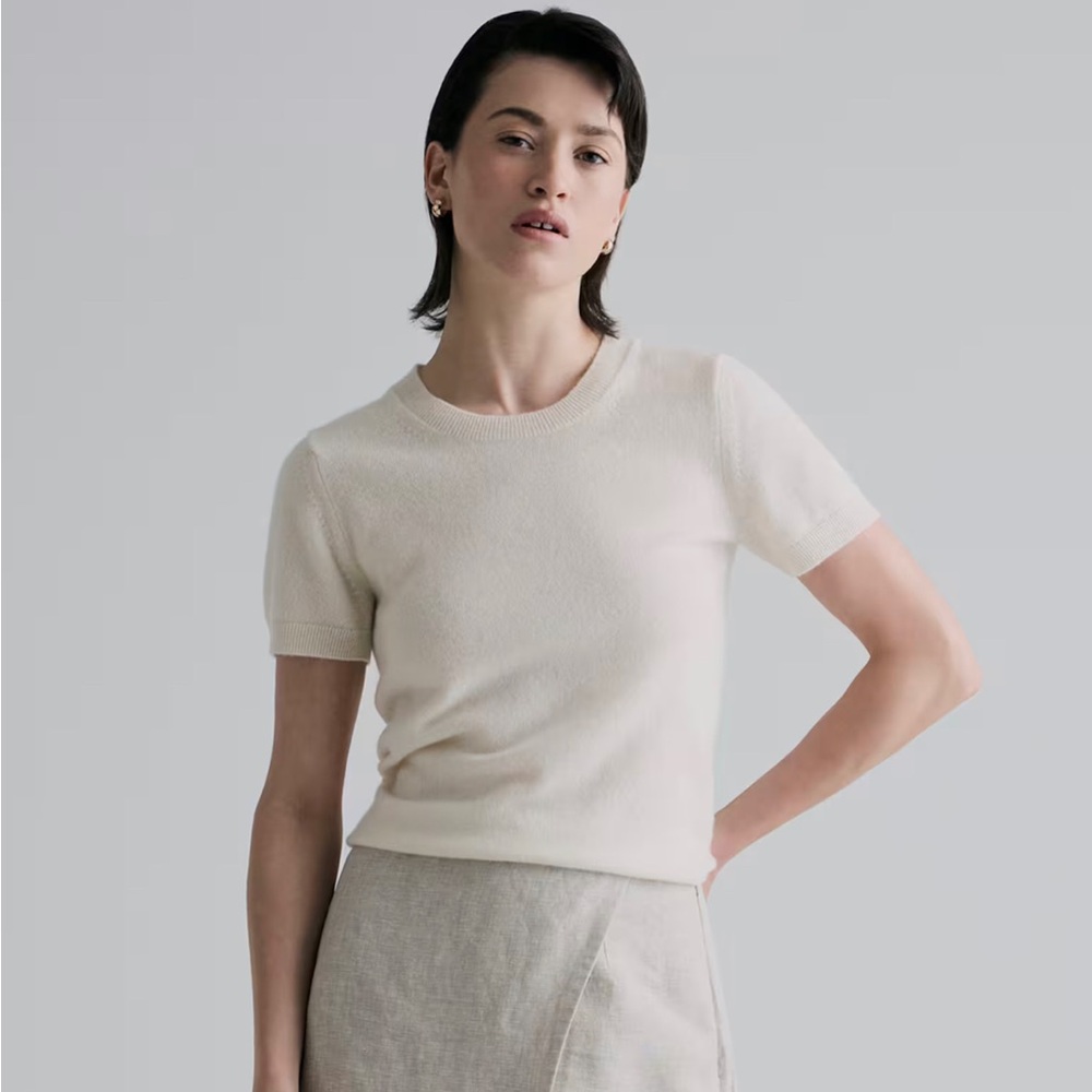 Quince- Mongolian Cashmere Tee - Picture 3 of 5